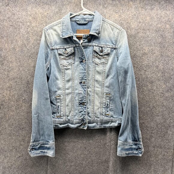 Abercrombie & Fitch Jackets & Blazers - Abercrombie & Fitch Jacket Women Large Ladies Blue Denim Casual Cotton Vtg